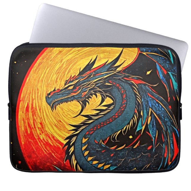 Funda Para Portátil Abraza a la Majestad: Regal Dragon (Frente)