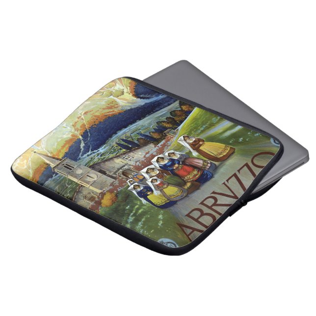 Funda Para Portátil Abruzzo Italia Poster de viajes con mujeres (Superior anverso)