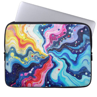 Funda Para Portátil Abstracción de remolino colorido vibrante
