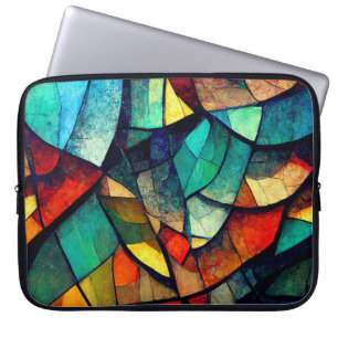 Funda Para Portátil Abstracción de vidrio manchado colorido