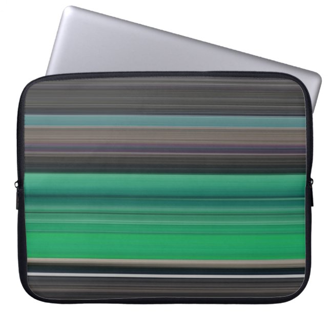 Funda Para Portátil Abstract #1: Green and grey (Frente)