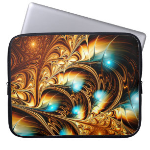 Funda Para Portátil Abstract artistic golden light background. Fine de