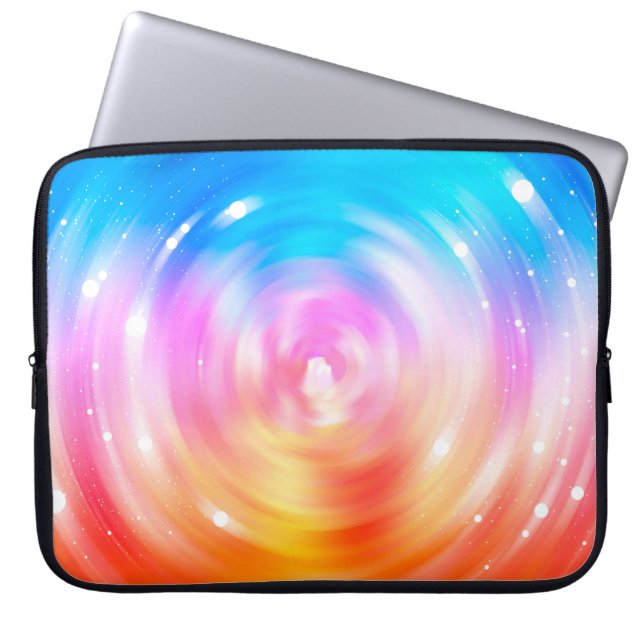 Funda Para Portátil abstract background. brilliant circles background  (Frente)