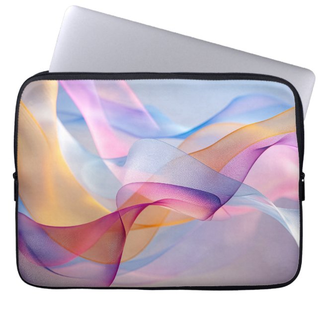 Funda Para Portátil Abstract Colorful Flowing Ribbons (Frente)