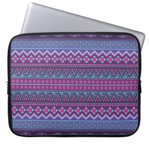 Funda Para Portátil Abstract ethnic stripe pattern, ornamental vintag