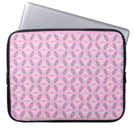 Funda Para Portátil Abstract Floral pastel design laptop sleeve