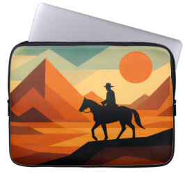 Funda Para Portátil Abstract Geometric - Modern Lone Rider Design
