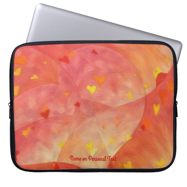 Funda Para Portátil Abstract Heart Art Personal Laptop Cover Sleeve (Frente)