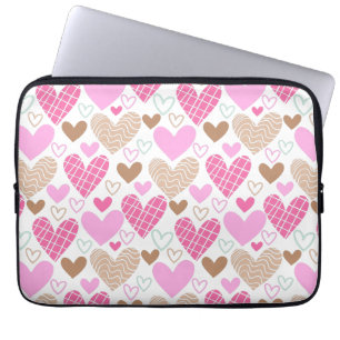 Funda Para Portátil Abstract hearts pattern throw pillow canvas print