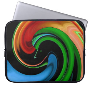 Funda Para Portátil Abstract Rainbow Cartoon Face Laptop Sleeve
