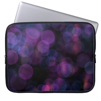 Funda para portátil abstracta con bokeh rosa púrpu