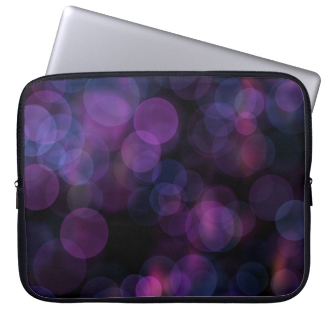 Funda para portátil abstracta con bokeh rosa púrpu (Frente)