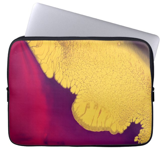 Funda Para Portátil Abstracto de Brasa Dorada (Frente)