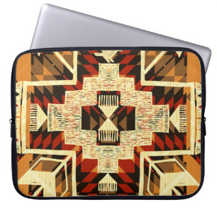 Funda Para Portátil Abstracto nativo americano de vintage mano.