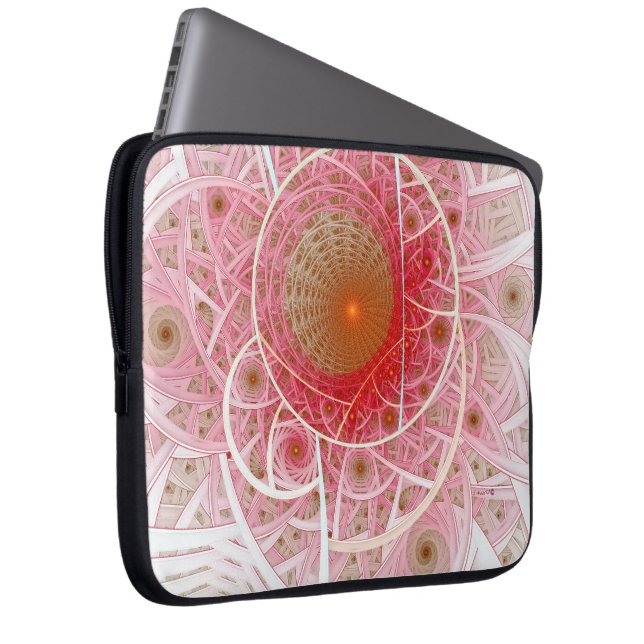 Funda Para Portátil Abstracto Steampunk Rosa (Anverso derecho)