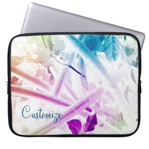 Funda Para Portátil Abstracto Watercolor Floral Portátil Sleeve