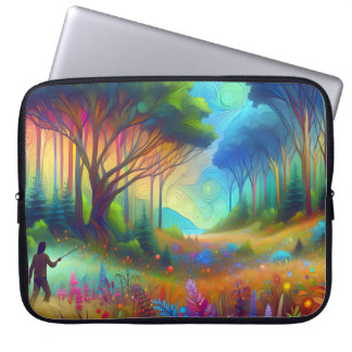 Funda Para Portátil Abstrakte Waldlandschafts Grafik