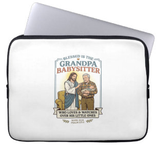 Funda Para Portátil Abuelos de Jesús Humor de Niñera Camiseta Fe B