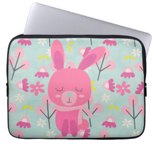 Funda Para Portátil Abundantes y flores rosas