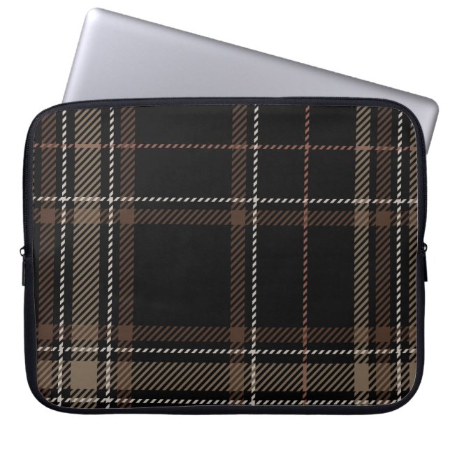 Funda Para Portátil Academia Black Plaid (Frente)