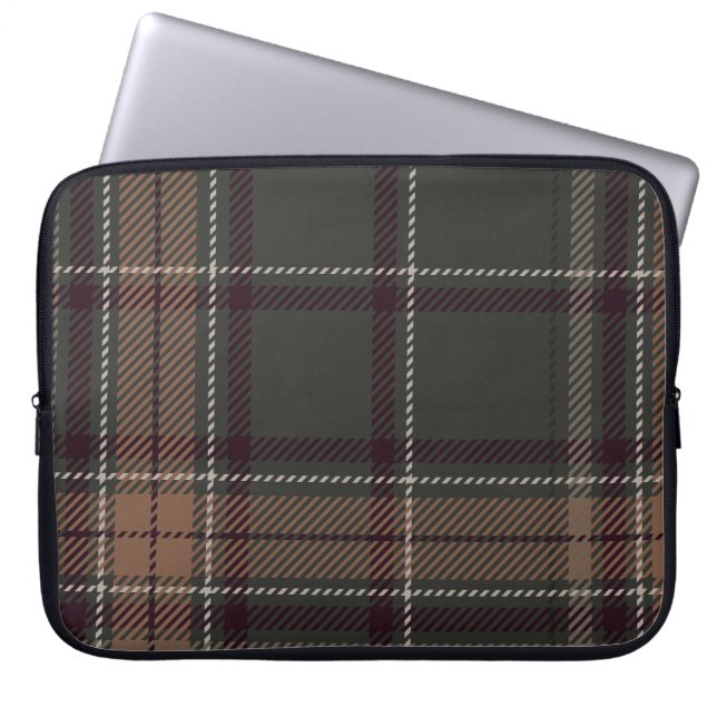 Funda Para Portátil Academia Green Plaid (Frente)