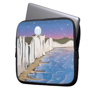 Funda Para Portátil Acantilados al atardecer en el océano