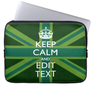 Funda Para Portátil Accent Green Keep Calle Y Your Text Union Jack