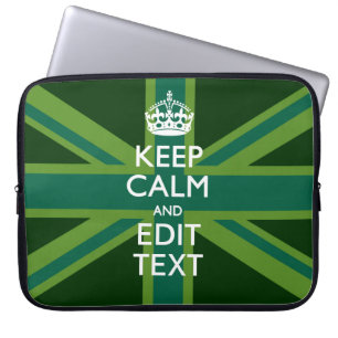 Funda Para Portátil Accent Green Keep Calle Y Your Text Union Jack