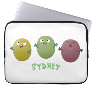 Funda Para Portátil Aceitunas alegres y lindas cantando personalizado