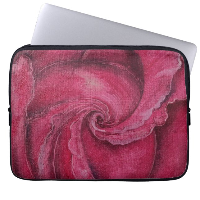 Funda Para Portátil Acercamiento a la rosa roja (Frente)