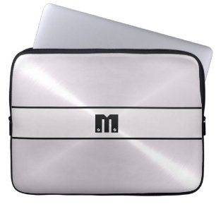 Funda Para Portátil Acero inoxidable brillante plateado Metalizado