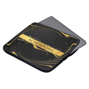 Funda Para Portátil Achempong: Auric Cascade Flujo de Oro Líquido Prot