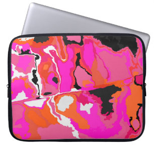 Funda Para Portátil Acid Vivid Digital Psicodélico Fondo Brillante.