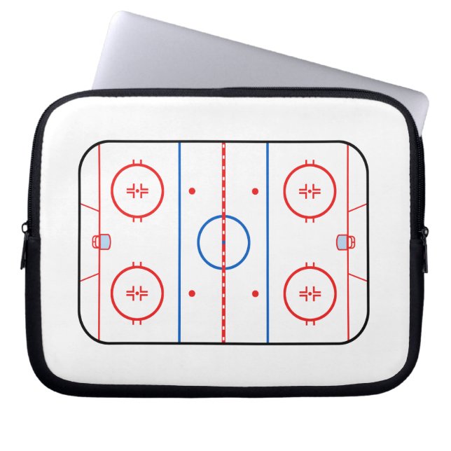 Funda Para Portátil Acompañante de juego de hockey con diagrama de hie (Frente)