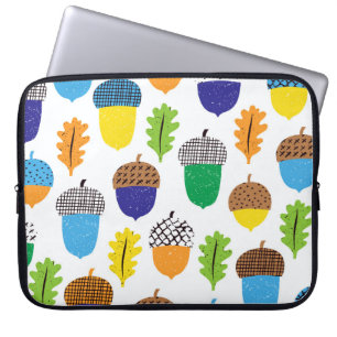 Funda Para Portátil Acorn Otumn: Patrón de Leafy de la Vintage.