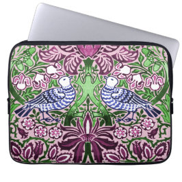 Funda Para Portátil Acornados de flores de las aves de arte folclórico