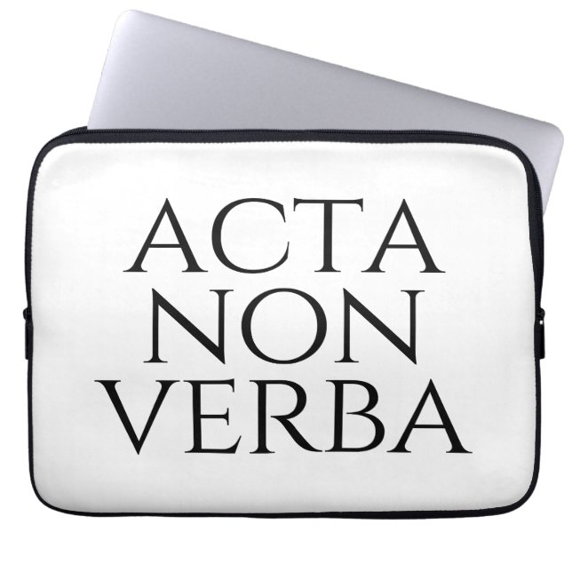 Funda Para Portátil Acta Non Verba (Frente)