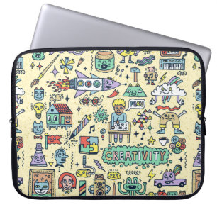 Funda Para Portátil Actividades De Creatividad Divertido Personalizado
