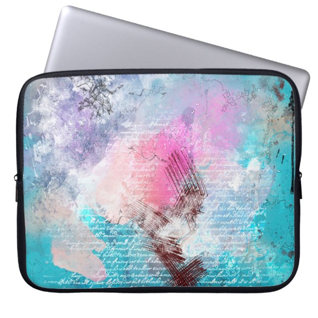 Funda Para Portátil acuarela abstracta de arte de fondo (Frente)