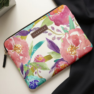 Funda Para Portátil Acuarela colorida floral