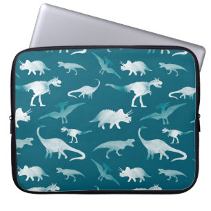 Funda Para Portátil Acuarela de dinosaurios: Patrón textil