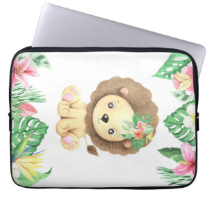 Funda Para Portátil Acuarela de flores de león
