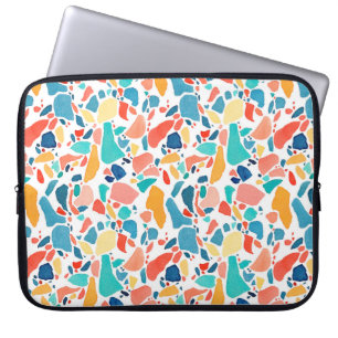 Funda Para Portátil acuarela de Terrazzo sin soldadura. Dibujo manual 