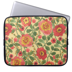 Funda Para Portátil Acuarela floral retro: elegancia inmadura