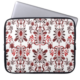 Funda Para Portátil Acuarela Ikat: Típica Étnica Sin Marea.