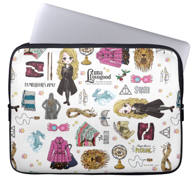 Funda Para Portátil Acuarela Magica Luna Lovegood (Frente)