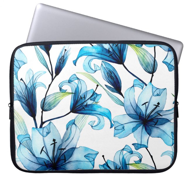 Funda Para Portátil acuarela patrón transparente (Frente)