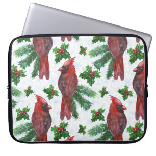 Funda Para Portátil acuarela Red Cardinal Bird