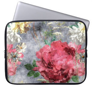 Funda Para Portátil acuarela vintage colorido floral inoxidable pa