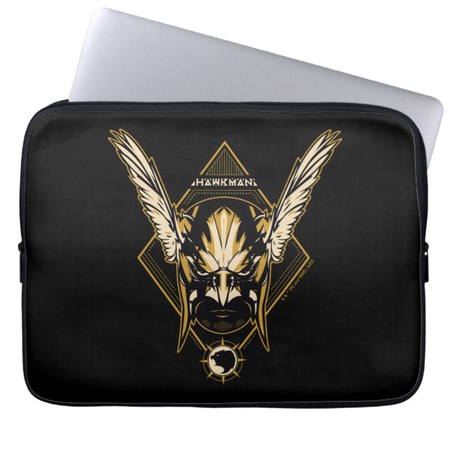 Funda Para Portátil Adam negro | Gráfico de cascos de Hawkman (Frente)